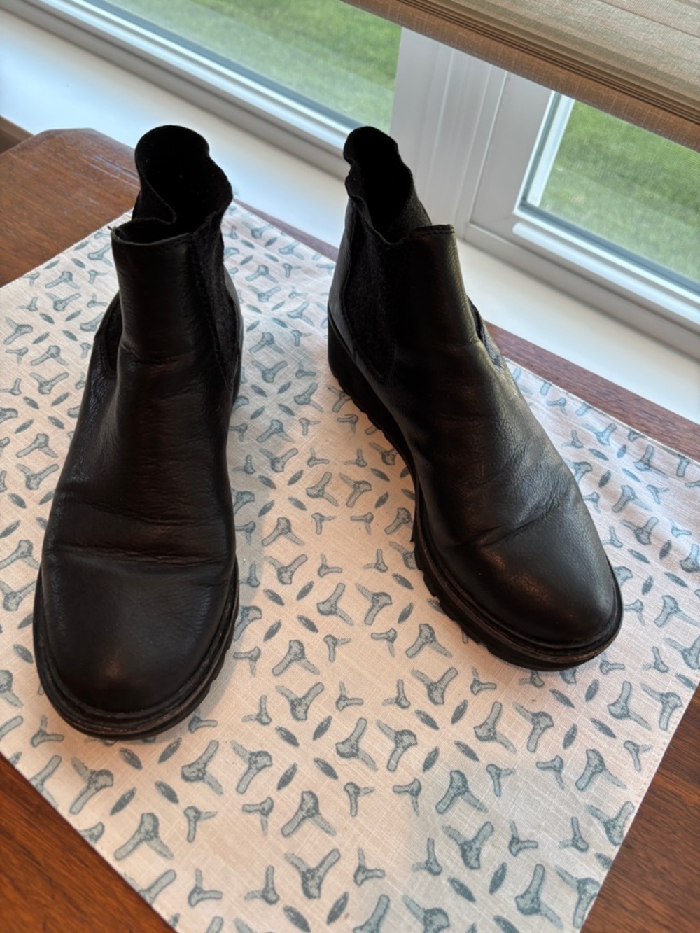 Black Leather Chelsea Boots